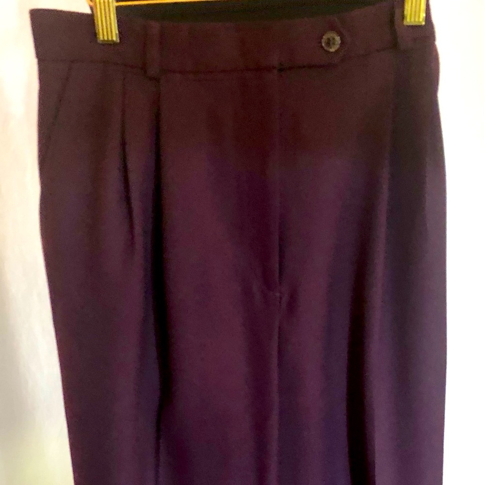 Talbots deep purple/maroon dress slacks size 12. 100% Wool.